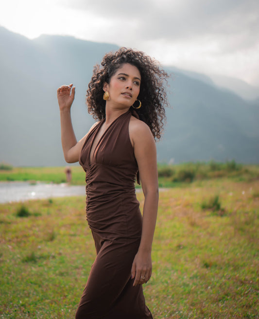 Earthbound Elegance Midi Dress