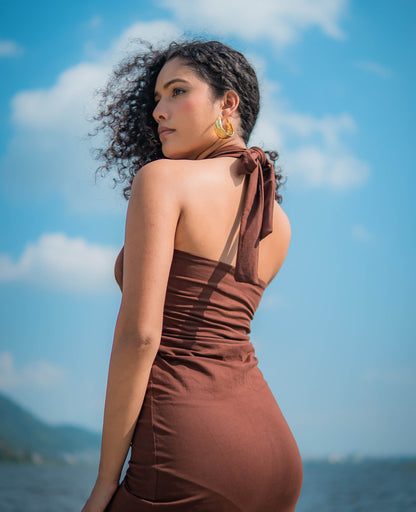 Earthbound Elegance Midi Dress